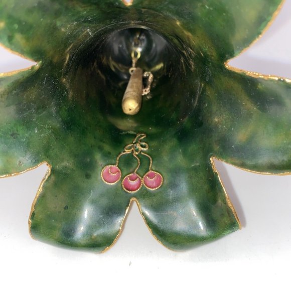 Vintage Metal Cloisonne Enamel Bell Christmas Ornament Russian - Picture 4 of 7